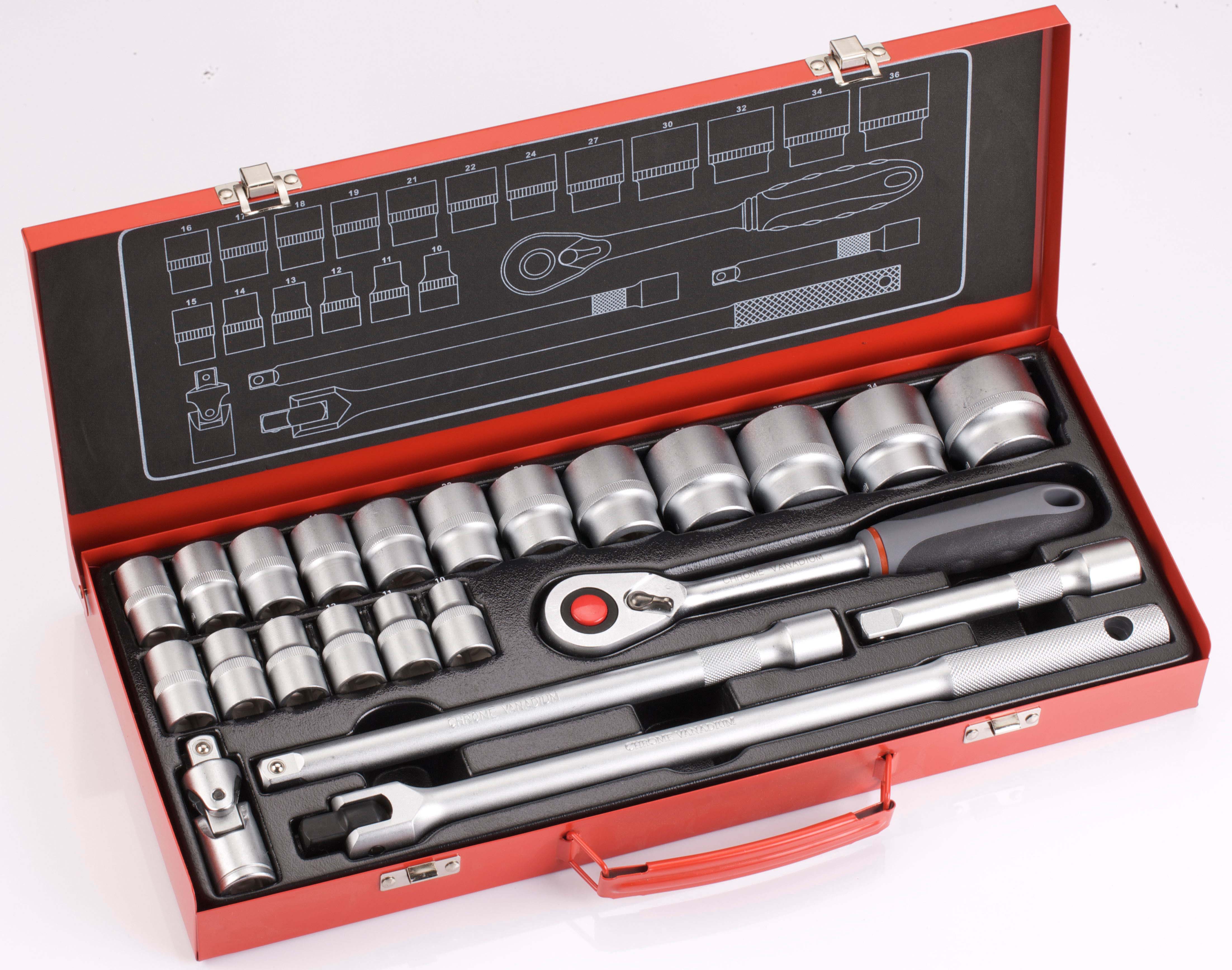 23PCS 1/2DR. SOCKET WRENCH SET 