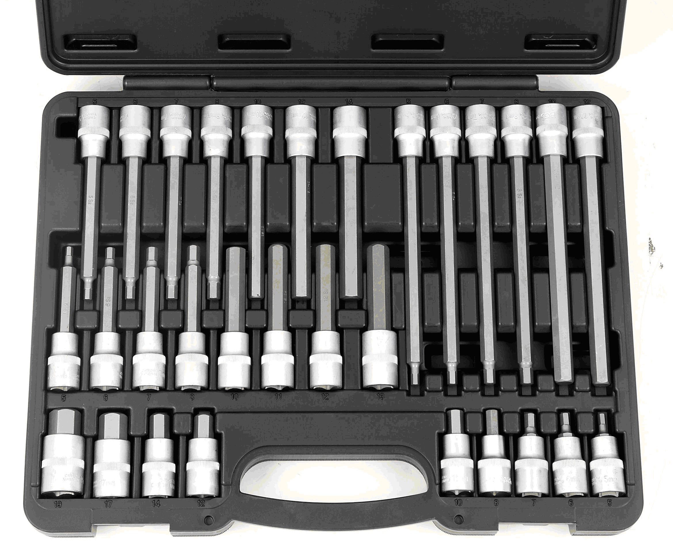 30PCS 1/2”DR.HEX BIT SOCKET SET 