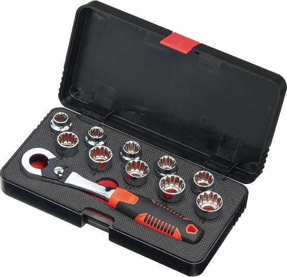 11PCS GO THROUGH SOCKET WRENCH