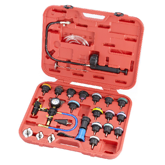 RADIATOR PRESSURE TESTER & VACUUM TYPE COOLING SYSTEM KIT (26PCS)