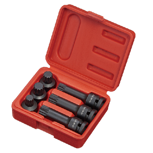 1/2''DR. 6PCS IMPACT SPLINE BIT SOCKET SET