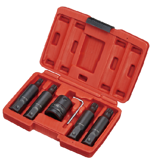 3/4''DR. 6PCS IMPACT SPLINE SOCKET BIT SET