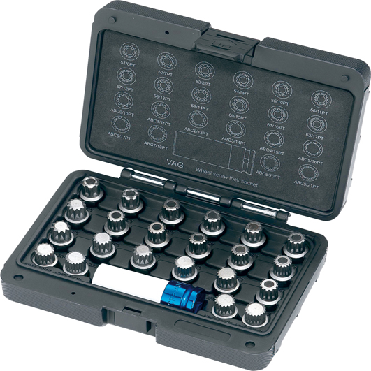 23PCS VAG WHEEL LOCK SCREW SOCKET SET 